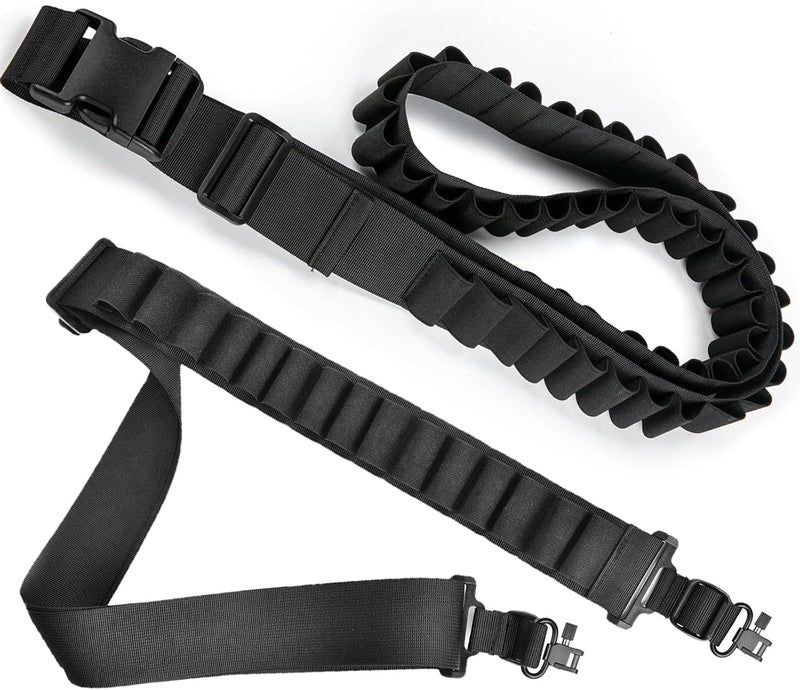 ZZY Shotgun Sling with Shell Holder Shotgun Sling for 12ga Gun Sling for Shotgun with 15 Shell Holders Gun Sling - Image 1